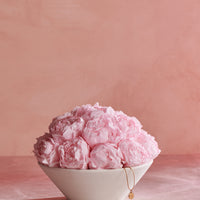Peony Bowl by La Fleur Lifetime Flowers