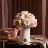 Creme Peony Rosette Dôme