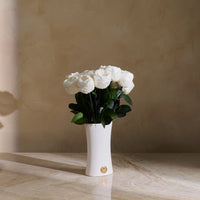 Creme Dozen Peony Rosette
