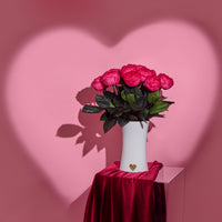 Creme Dozen Peony Rosette