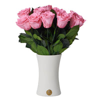 Creme Dozen Long Stems by La Fleur Lifetime Flowers