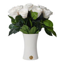 Creme Dozen Long Stems by La Fleur Lifetime Flowers