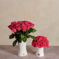 Creme Dozen Long Stems by La Fleur Lifetime Flowers