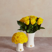 Creme Dozen Long Stems by La Fleur Lifetime Flowers