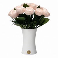 Creme Dozen Peony Rosette