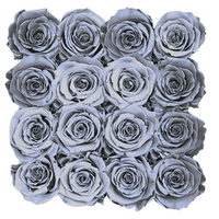 Petite Square - Gray Velvet by La Fleur Lifetime Flowers