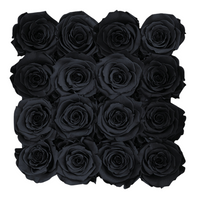 Petite Square - Black Velvet by La Fleur Lifetime Flowers