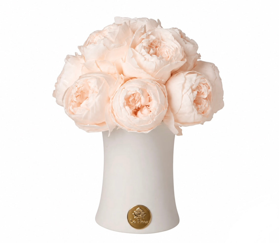Creme Peony Rosette Dôme