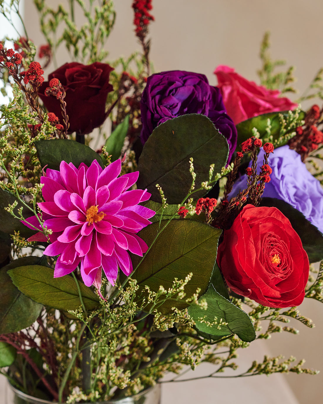 Platine Long Stem Vase - Berry