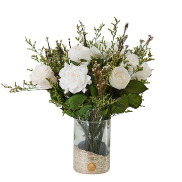 Platine Long Stem Vase - Cream