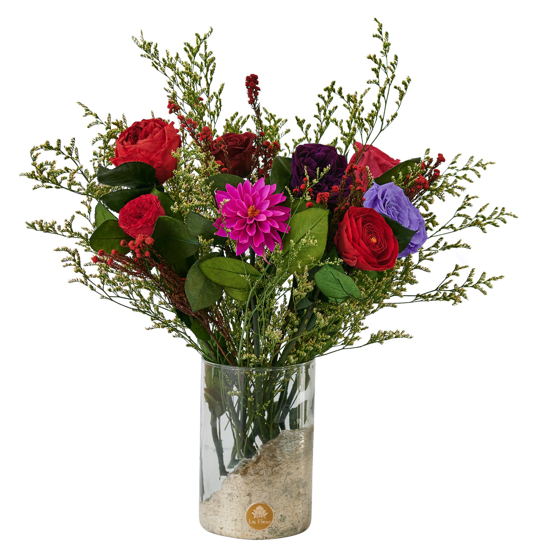 Platine Long Stem Vase - Berry