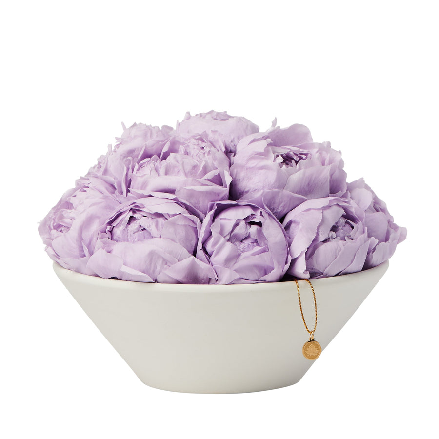 Peony Bowl by La Fleur Lifetime Flowers