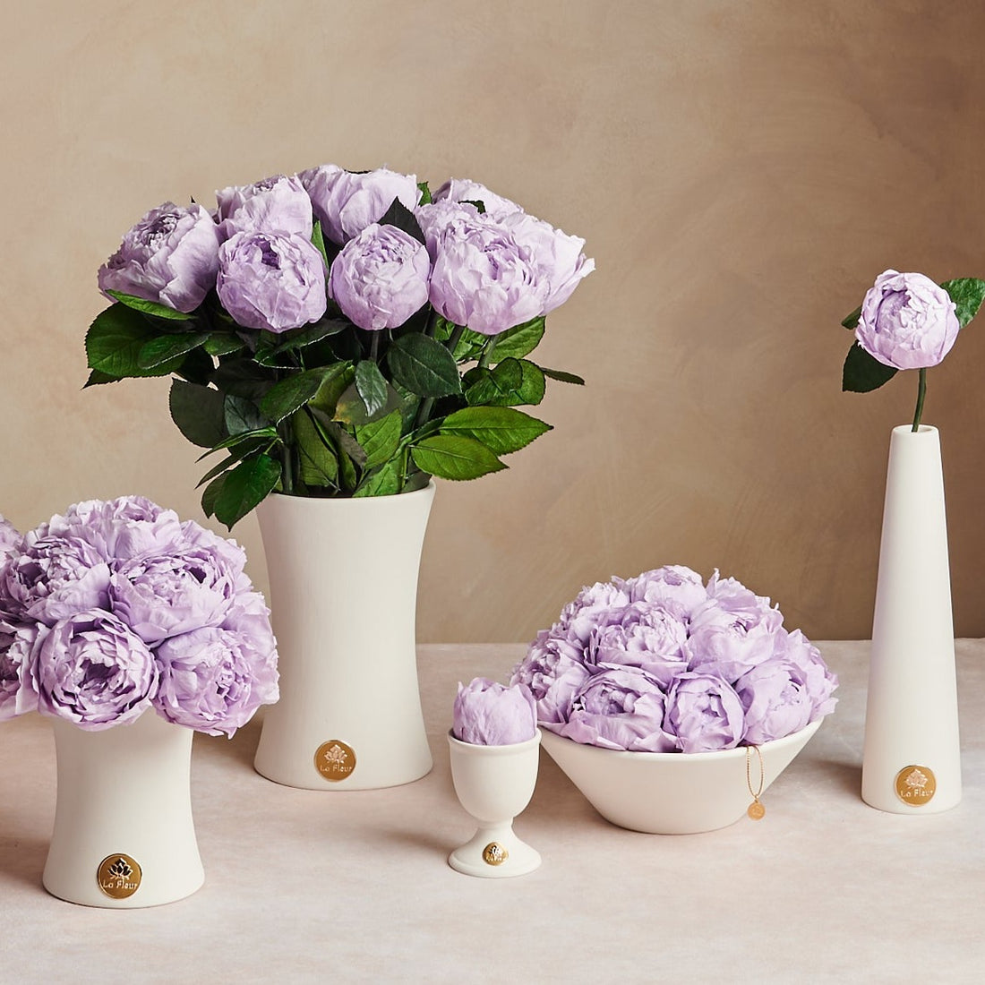 Peony Bowl by La Fleur Lifetime Flowers