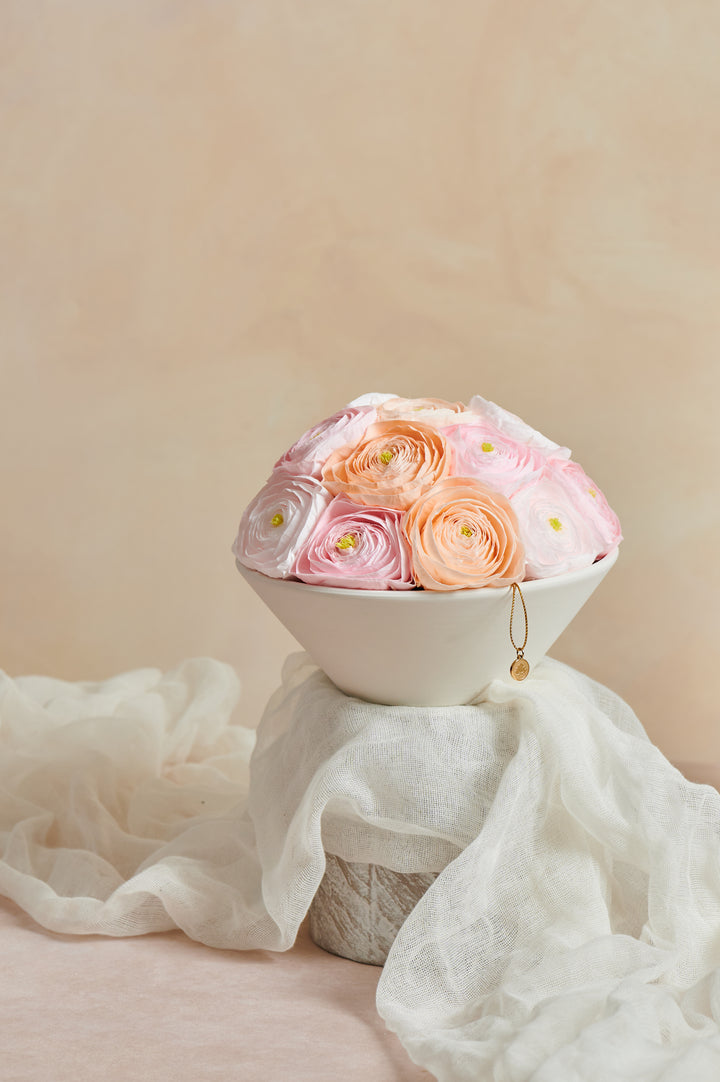 Ranunculus Bowl by La Fleur Lifetime Flowers