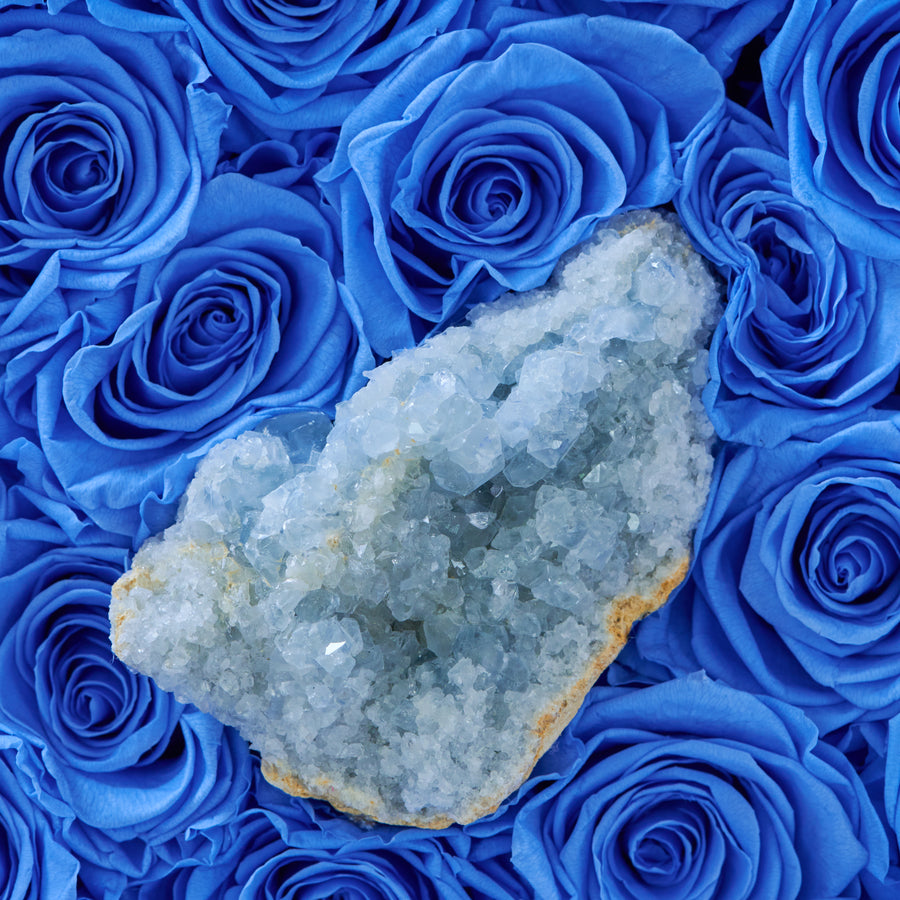 Celestite - Crystal Collection by La Fleur Lifetime Flowers