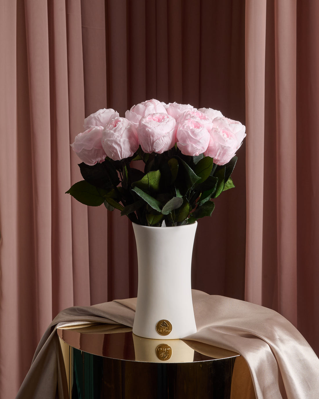 Creme Dozen Peony Rosette