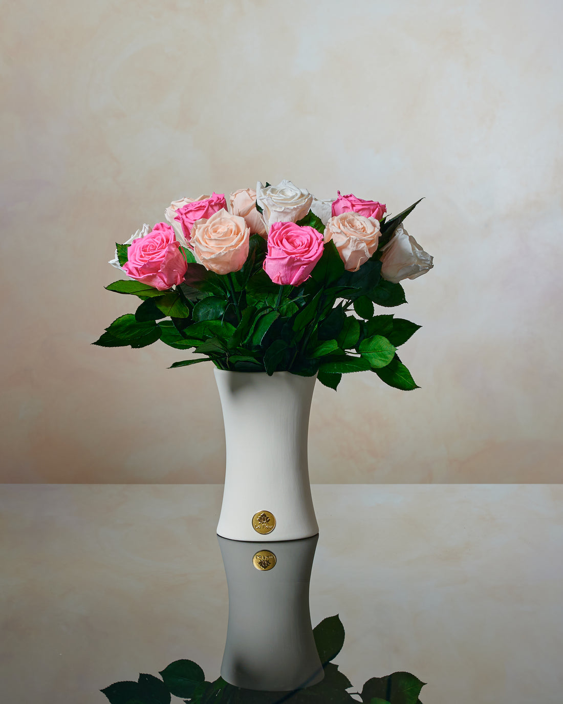 Creme Mixed Long Stems by La Fleur Lifetime Flowers