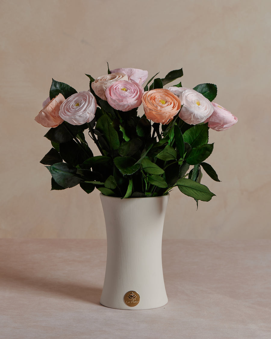 Creme Dozen Ranunculus by La Fleur Lifetime Flowers