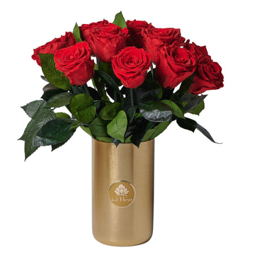 Laiton Dozen Long Stems by La Fleur Lifetime Flowers