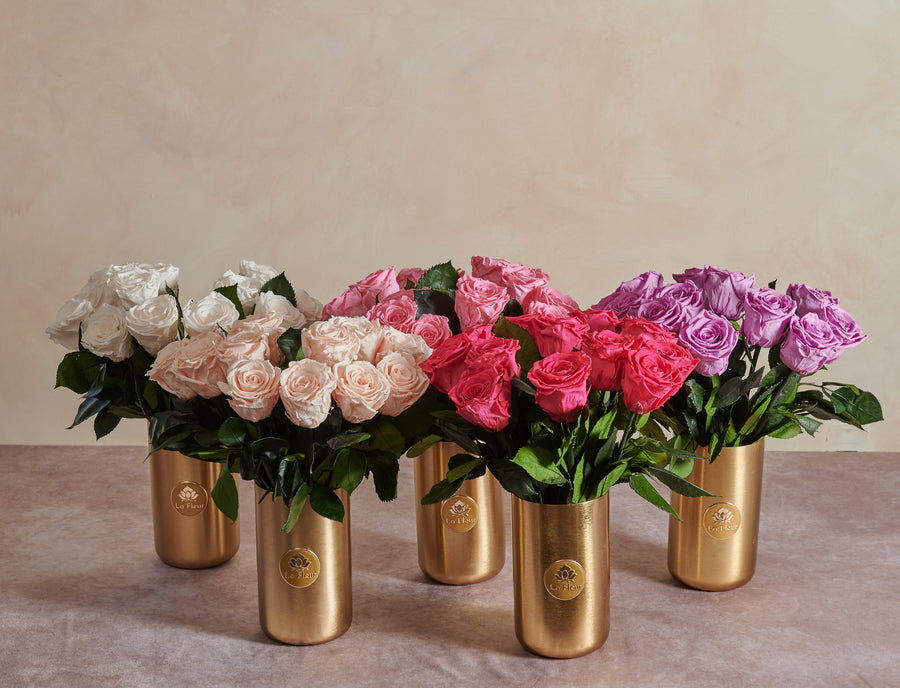 Laiton Dozen Long Stems by La Fleur Lifetime Flowers