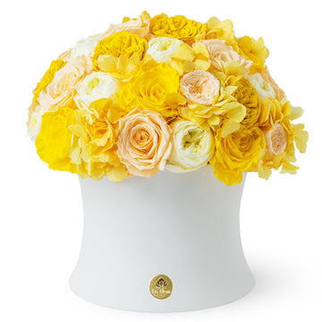 Creme Jardin Dôme - Yellow by La Fleur Lifetime Flowers