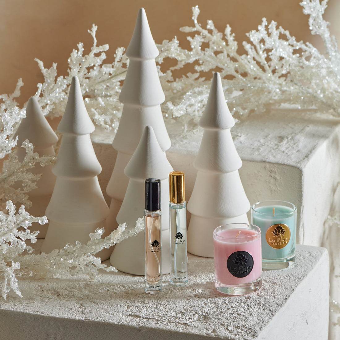 Fragrance + Candle Gift Set by La Fleur Lifetime Flowers
