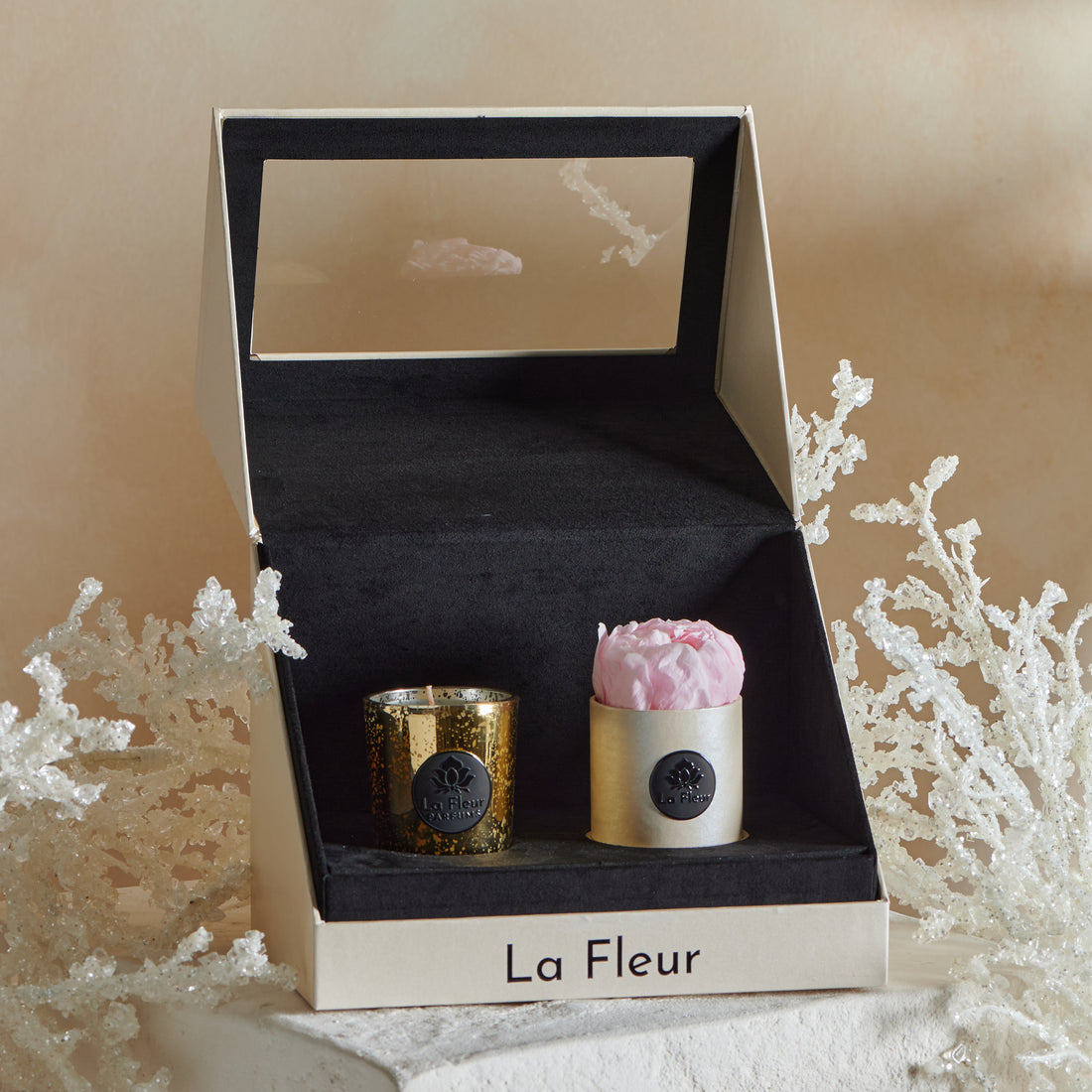 Pearl Peony Gift Set by La Fleur Lifetime Flowers