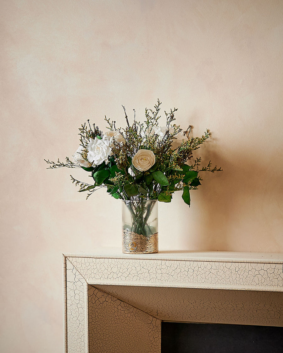 Platine Long Stem Vase - Cream