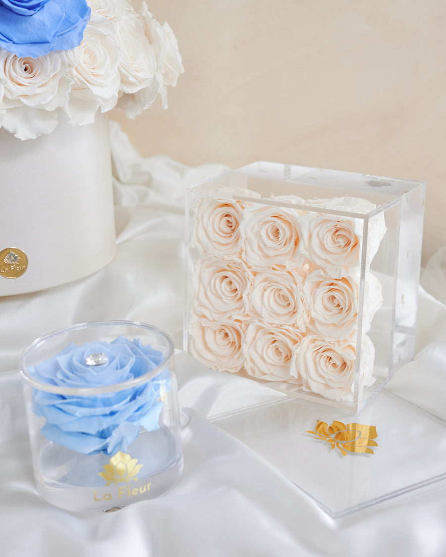 Bridal Acrylic - Petite Square by La Fleur Lifetime Flowers