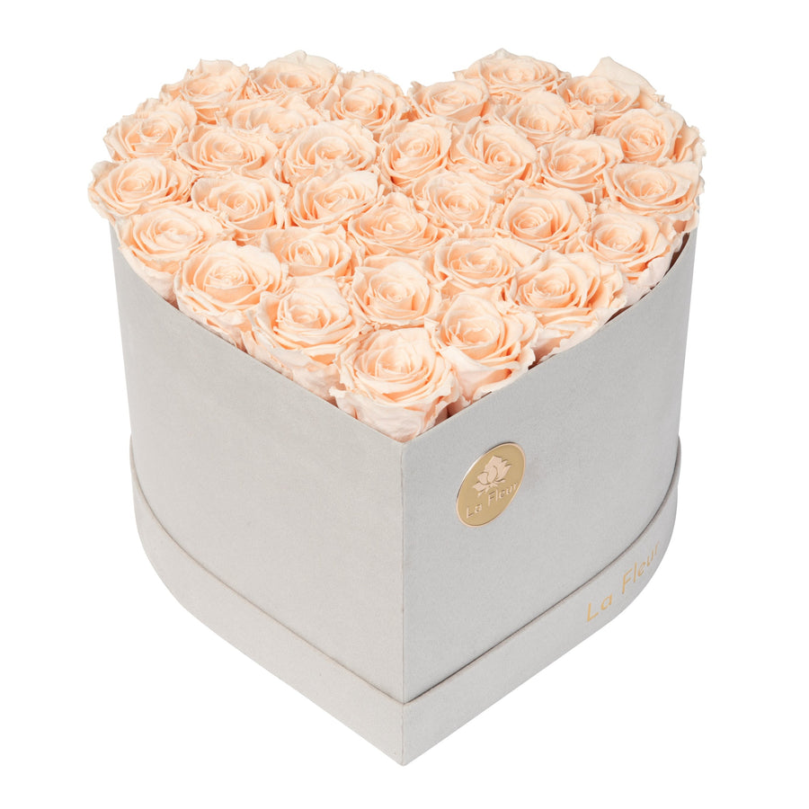 Grande Heart - Gray Velvet by La Fleur Lifetime Flowers