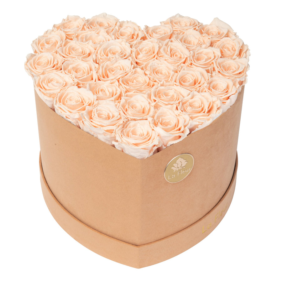 Grande Heart - Brown Velvet by La Fleur Lifetime Flowers