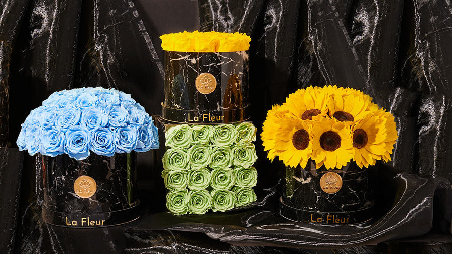 Black Marble Dôme by La Fleur Lifetime Flowers