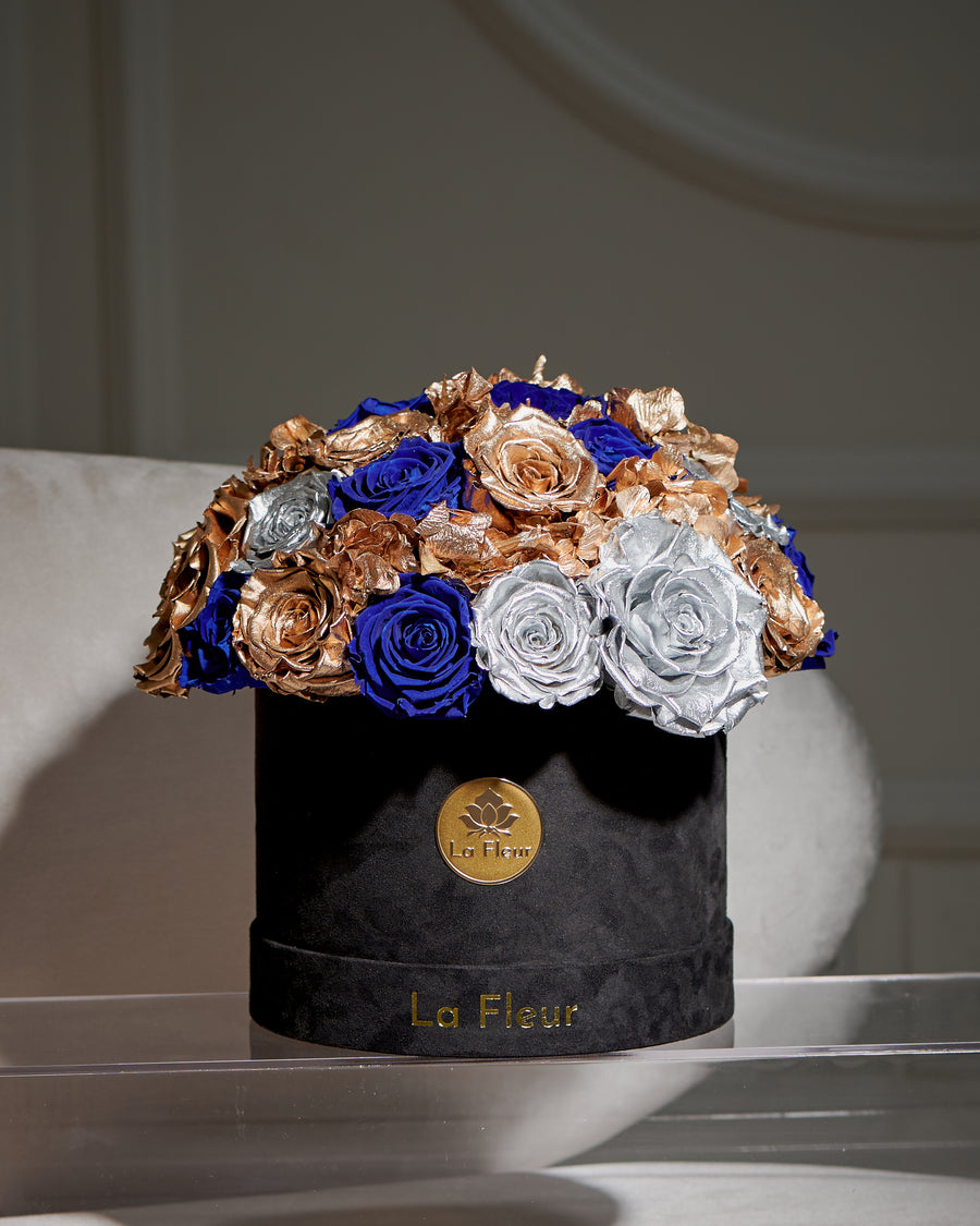 Jardin Dome - Metallic Navy by La Fleur Lifetime Flowers