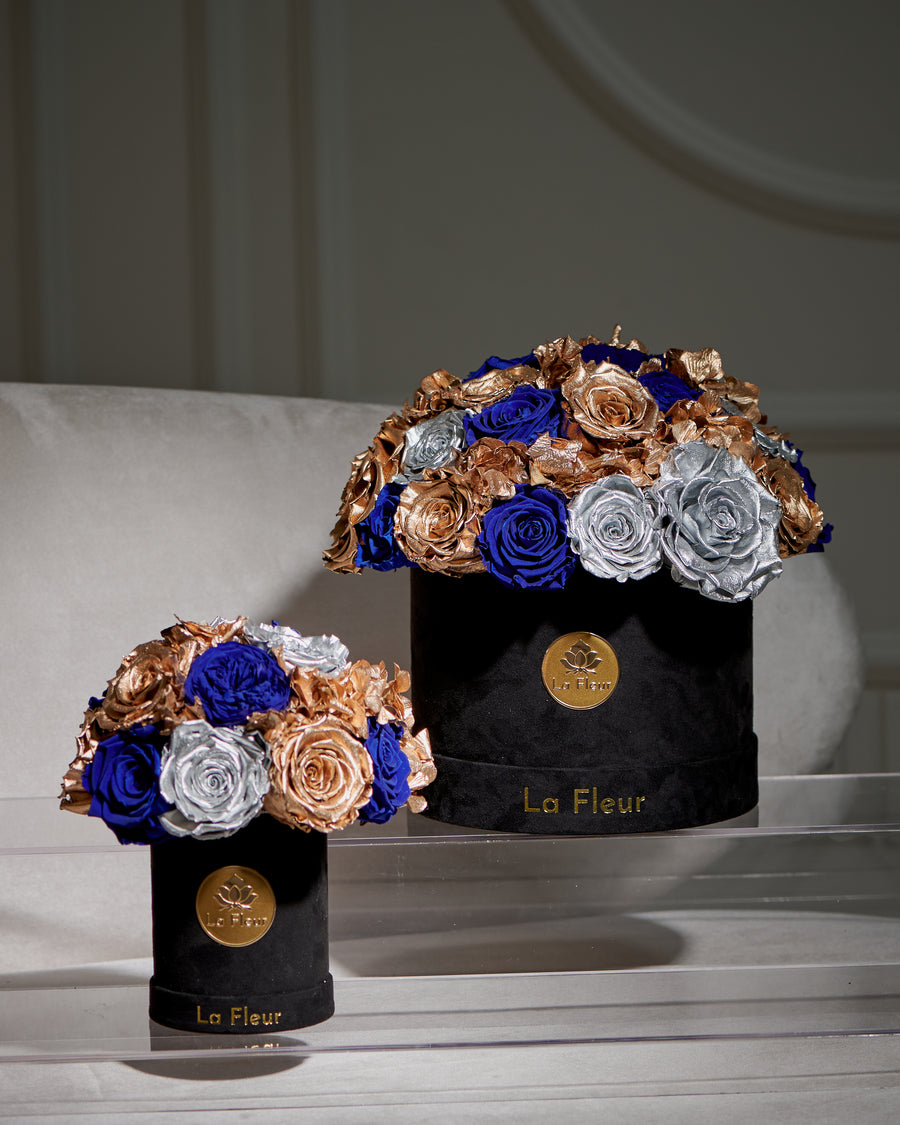 Jardin Dome - Metallic Navy by La Fleur Lifetime Flowers