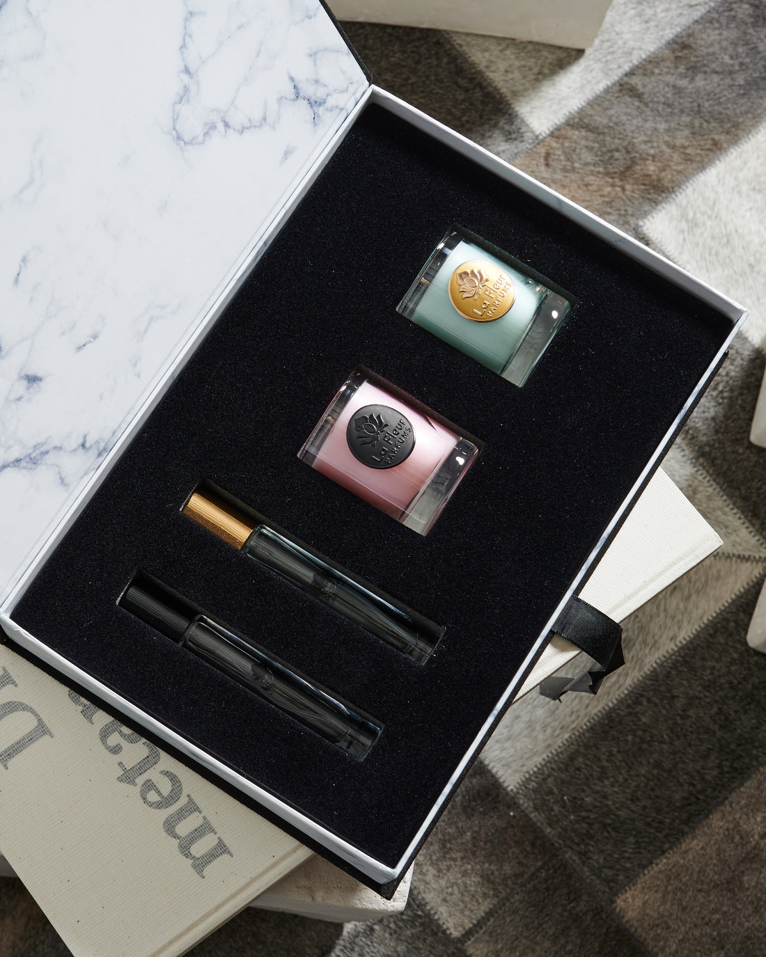 Fragrance + Candle Gift Set by La Fleur Lifetime Flowers