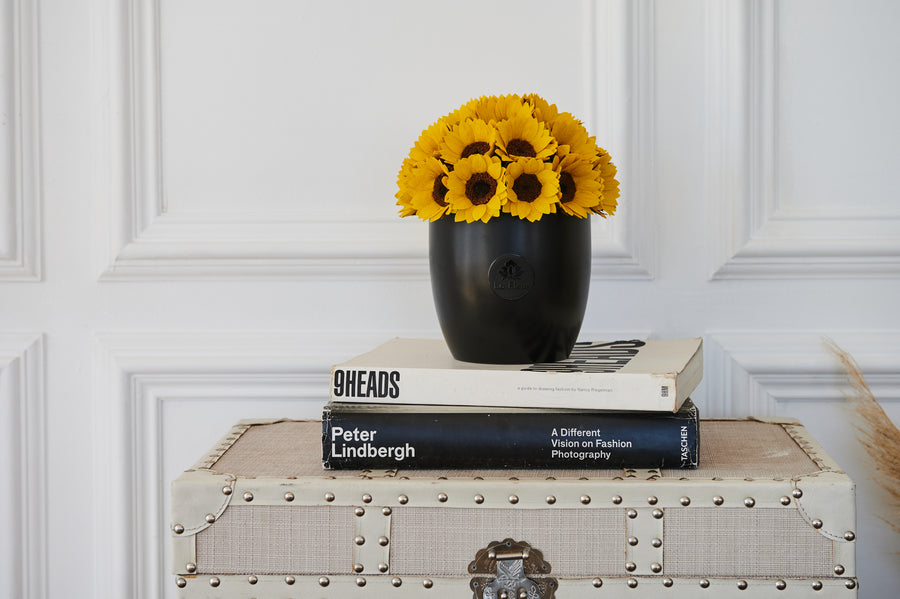 Noir Sunflower Dôme by La Fleur Lifetime Flowers