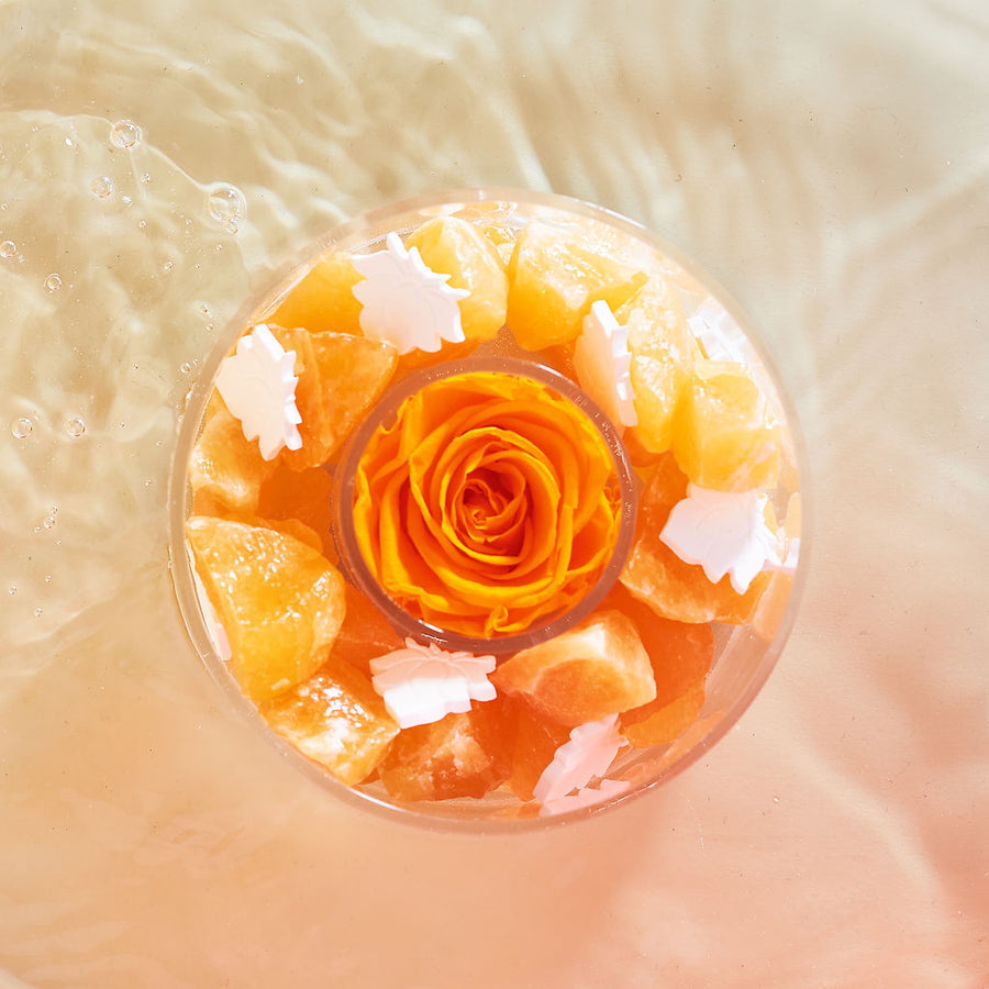 Orange Calcite Crystal Diffuser by La Fleur Lifetime Flowers