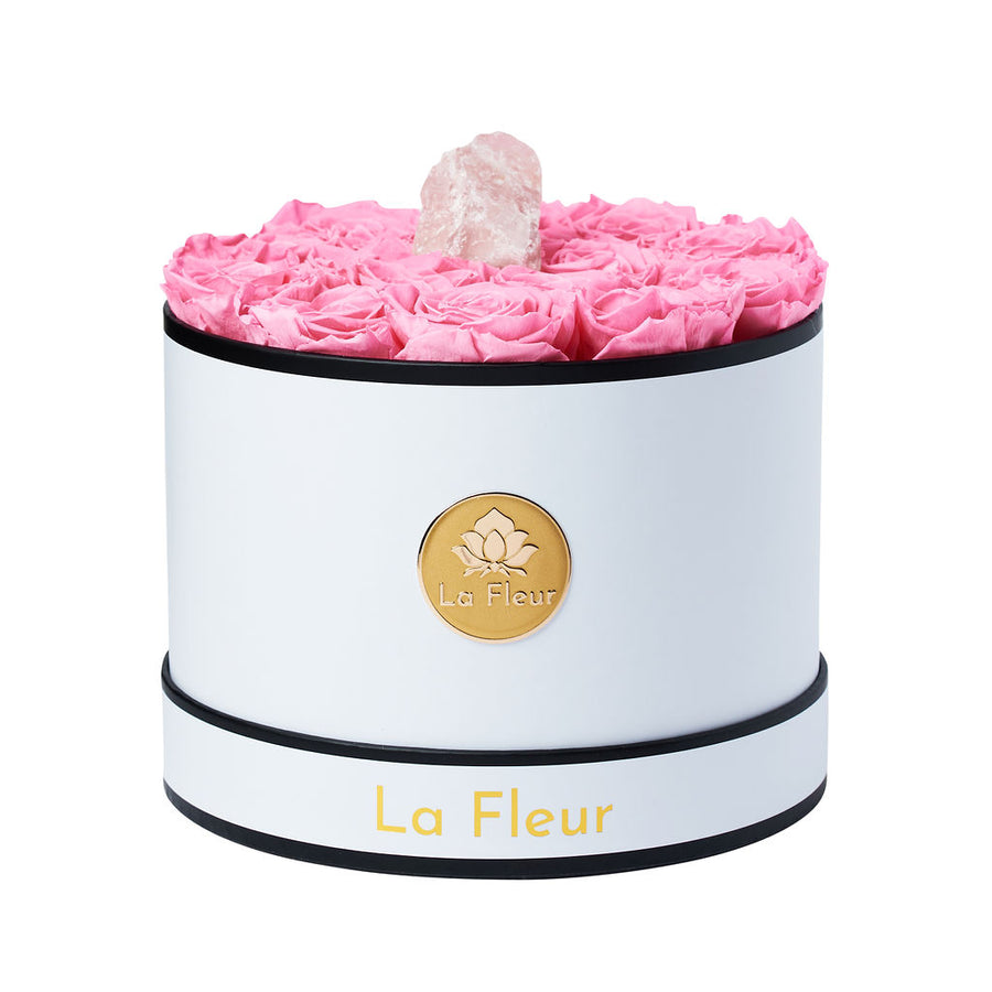 Rose Quartz - Crystal Collection by La Fleur Lifetime Flowers