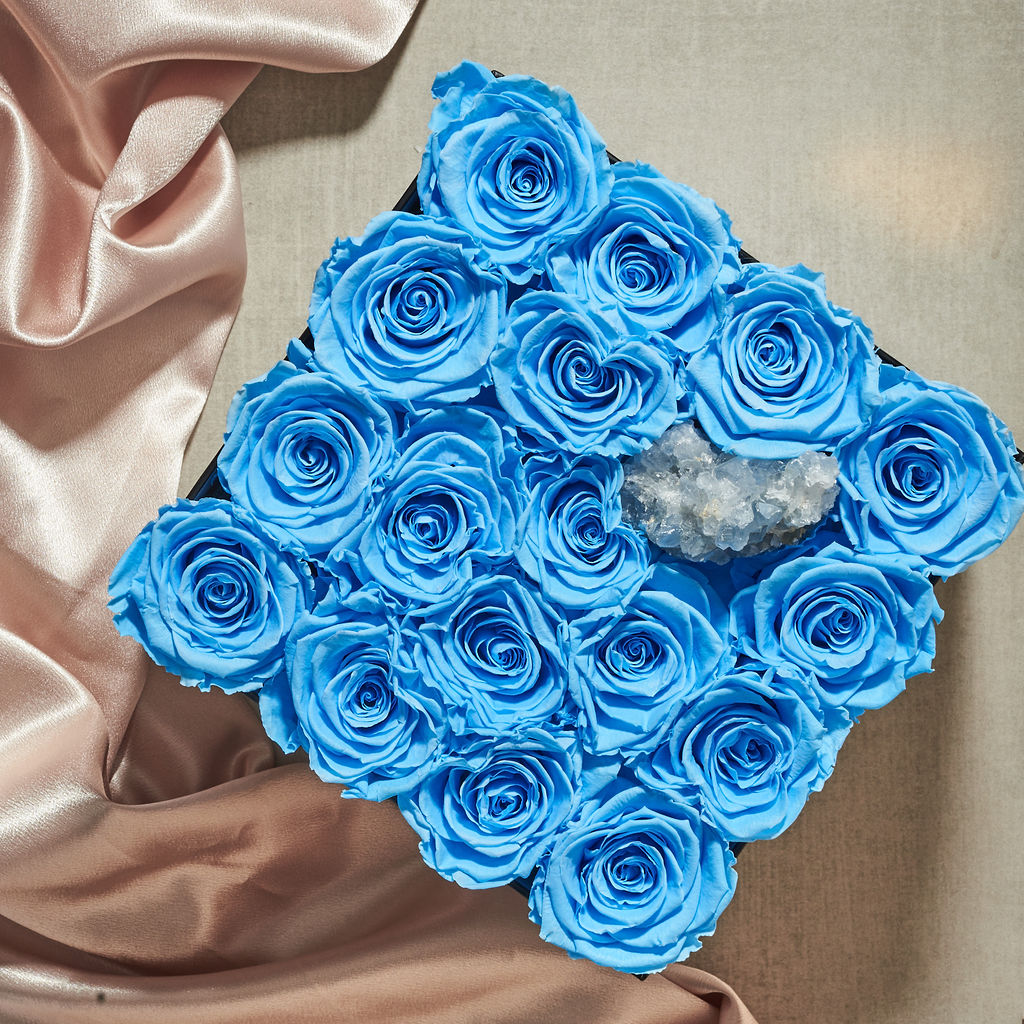 Celestite - Crystal Collection by La Fleur Lifetime Flowers