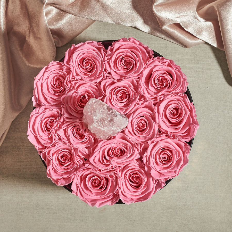 Rose Quartz - Crystal Collection by La Fleur Lifetime Flowers