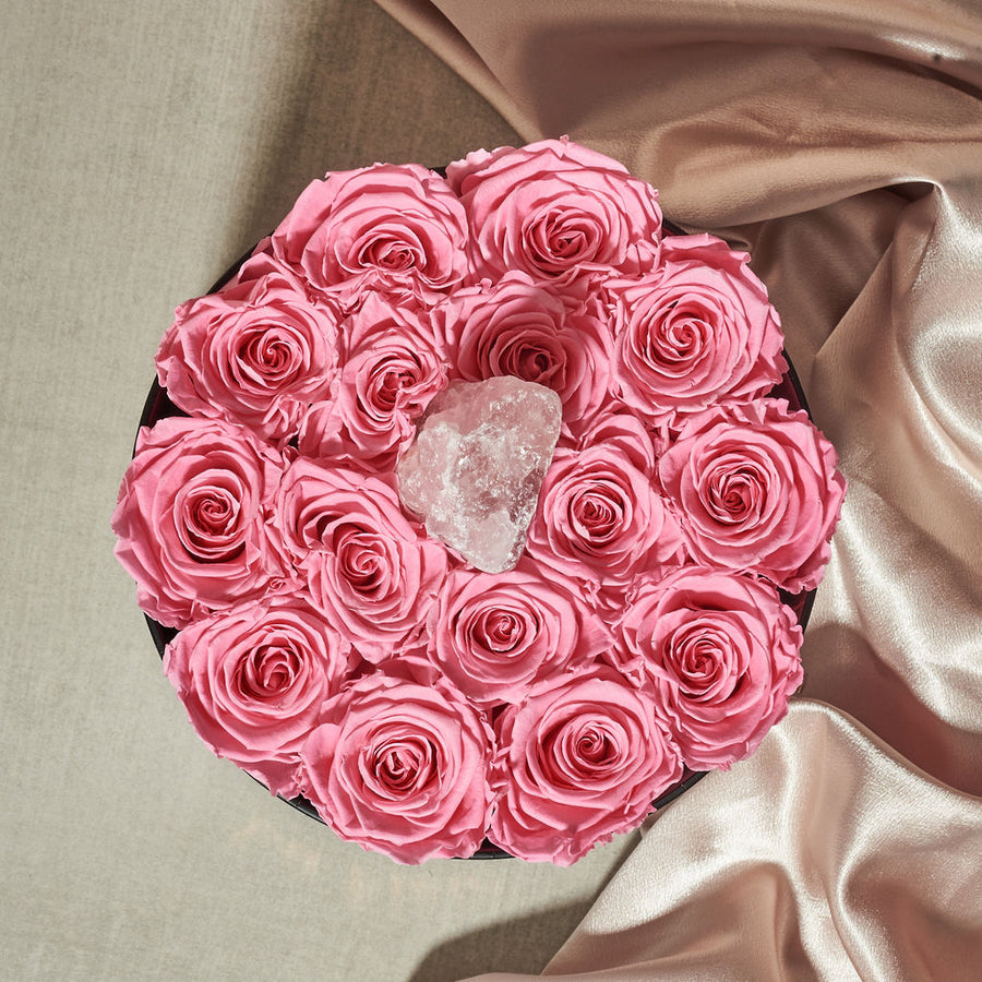 Rose Quartz - Crystal Collection by La Fleur Lifetime Flowers
