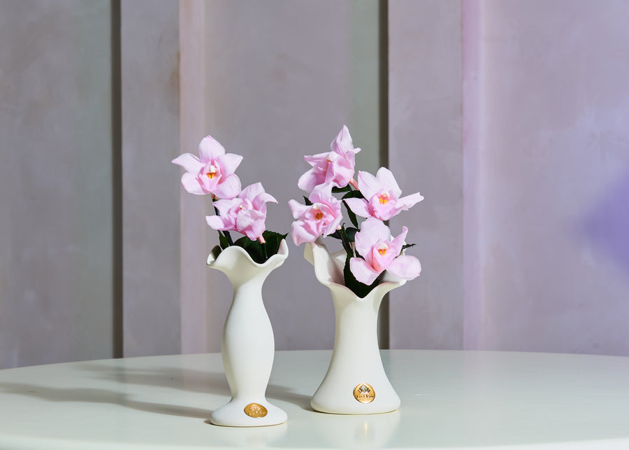 Orchid Petite Vase by La Fleur Lifetime Flowers
