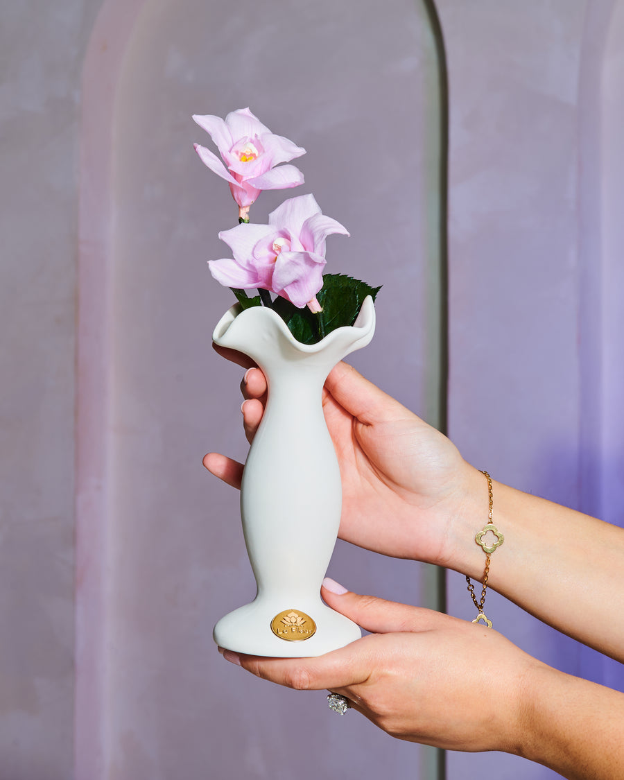 Orchid Petite Vase by La Fleur Lifetime Flowers