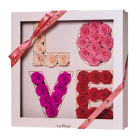 The Pink LOVE Box by La Fleur Lifetime Flowers