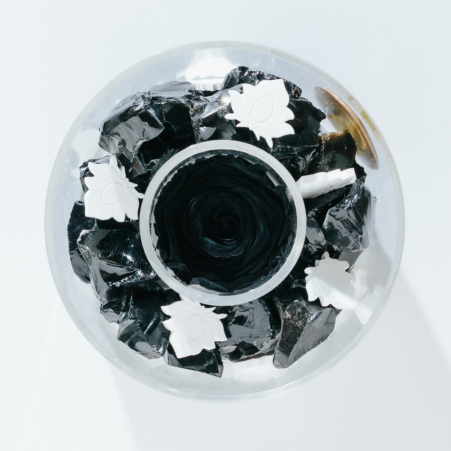 Obsidian Crystal Diffuser by La Fleur Lifetime Flowers