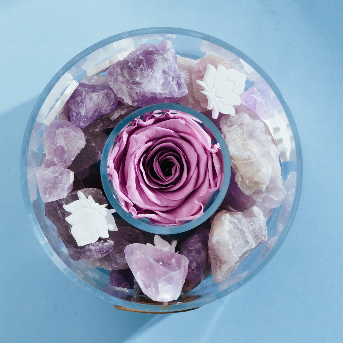 Amethyst Crystal Diffuser by La Fleur Lifetime Flowers