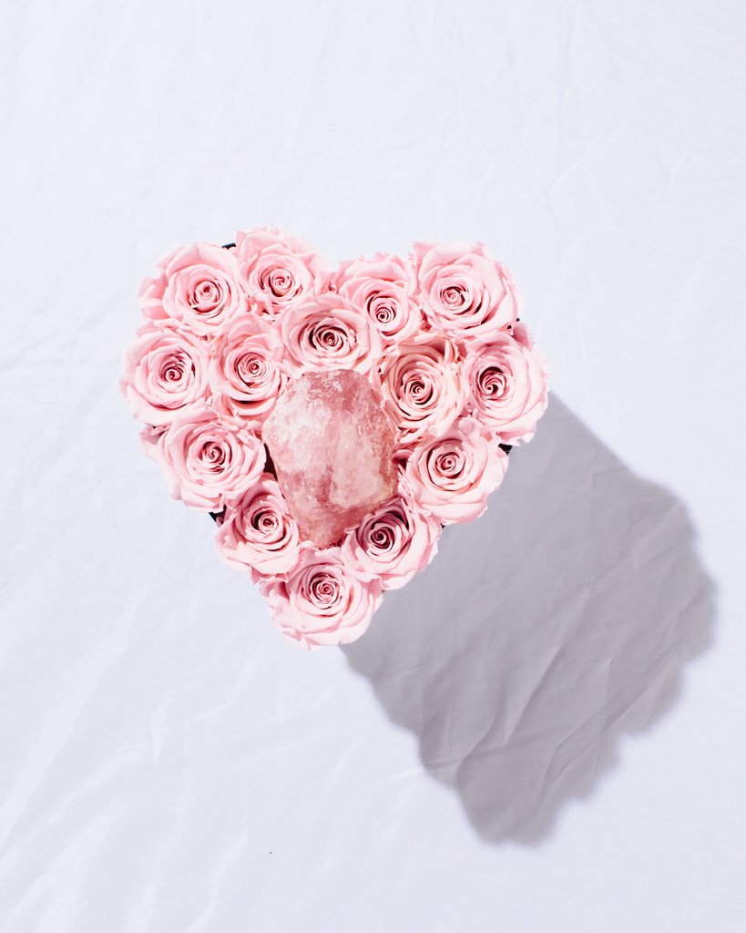 Rose Quartz - Crystal Collection by La Fleur Lifetime Flowers