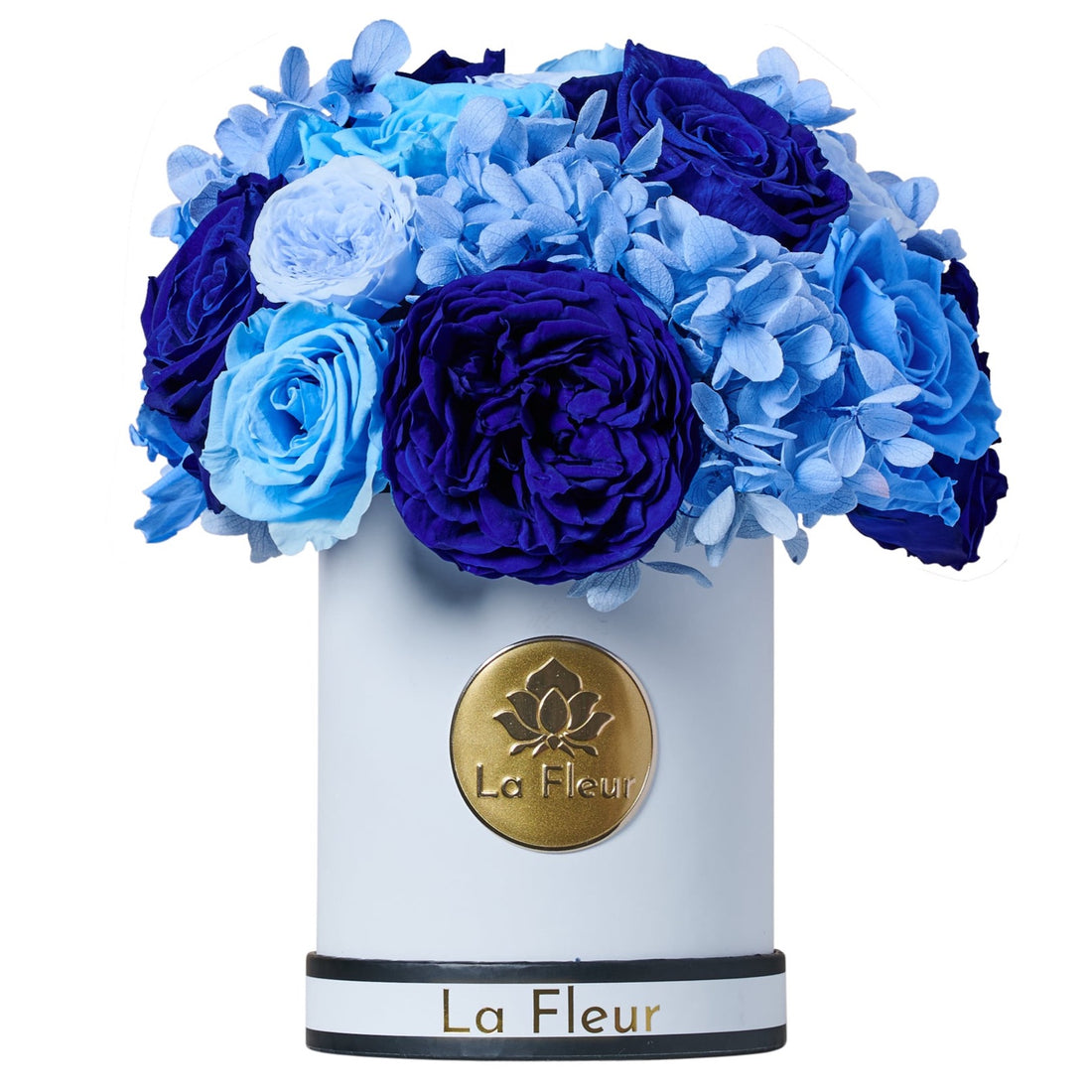 Jardin Super Petite Dome - Blue by La Fleur Lifetime Flowers