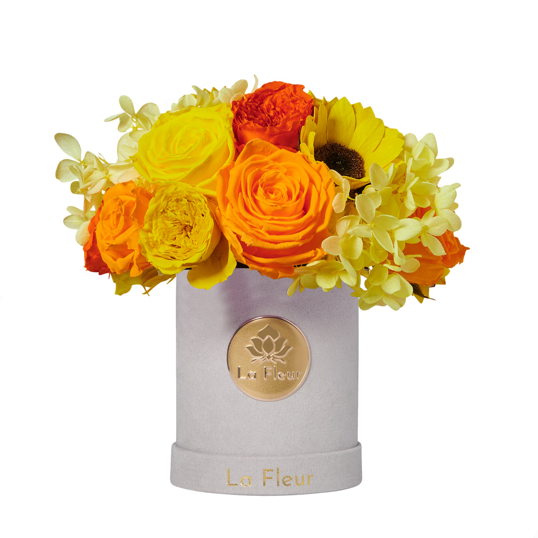 Jardin Super Petite Dome - Yellow by La Fleur Lifetime Flowers