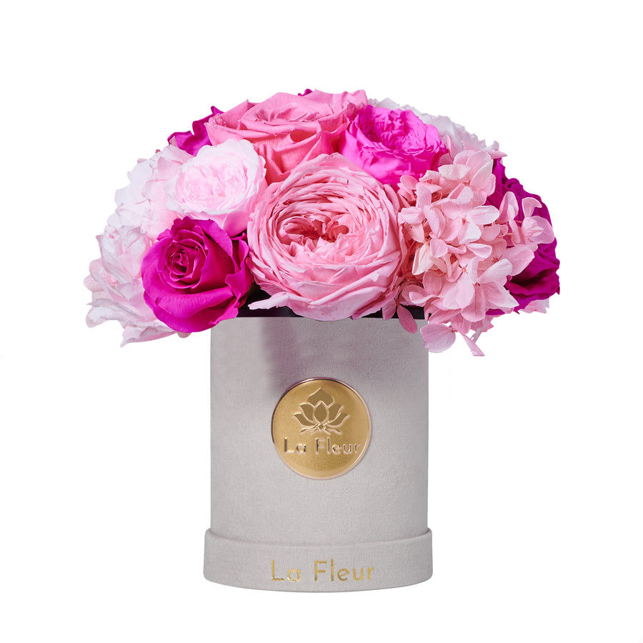 Jardin Super Petite Dome - Pink by La Fleur Lifetime Flowers